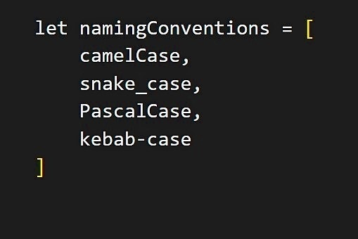  Conventii de scriere a numelor in programare
